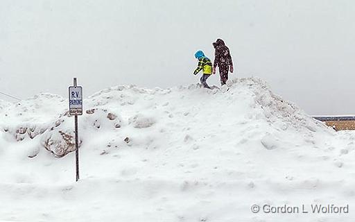 Big Pile Of Snow_32570.jpg - Photographed at Smiths Falls, Ontario, Canada.